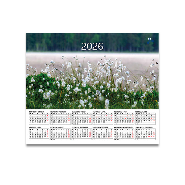 Iso Kvartaali 2026 -seinäkalenteri