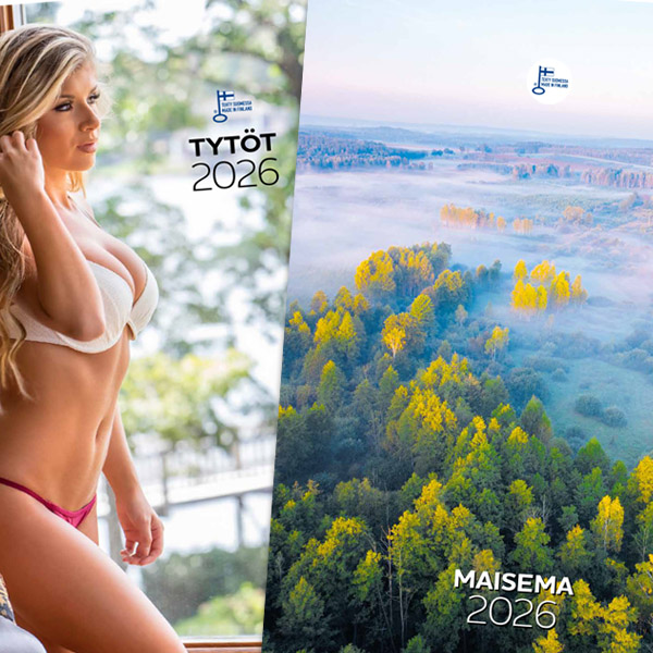 Kaksoiskalenteri maisema/tytöt 2026